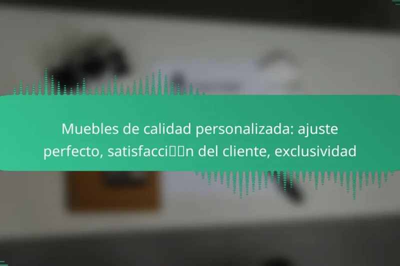 Muebles de calidad personalizada: ajuste perfecto, satisfacción del cliente, exclusividad